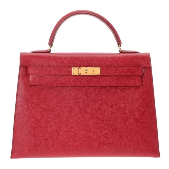 HERMES Kelly 32 Outer stitch 2WAY Rouge vif hand bag 800000138376000 - Picture 1 of 10